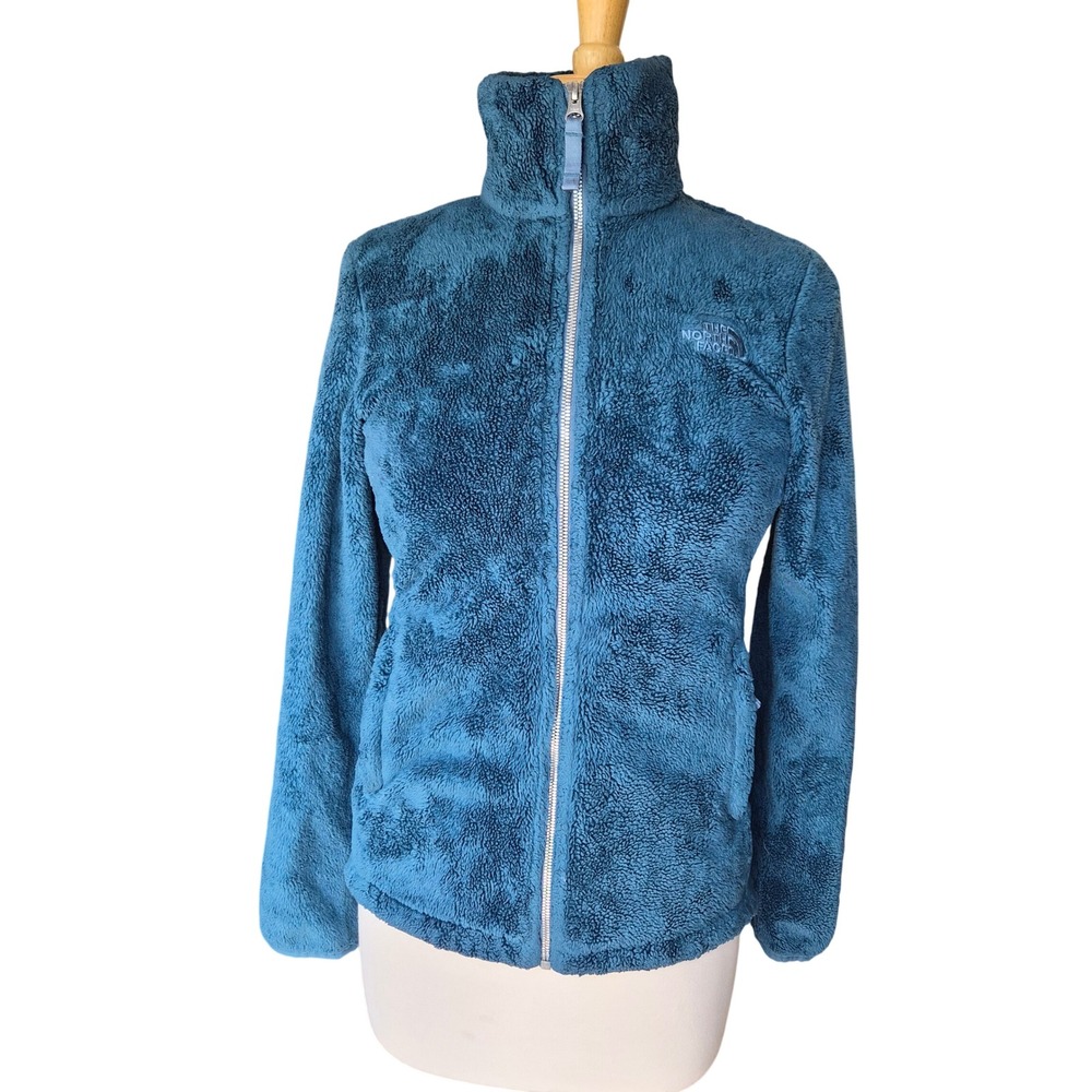 The North Face Osito Fleece Jacket Womens XS Blue Teal Full Zip High Pile Soft
